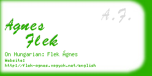 agnes flek business card